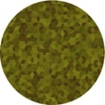 thumbnail image 1 of Ahgly Company Machine Washable Indoor Round Transitional Dark Yellow Green Area Rugs, 3' Round, 1 of 7