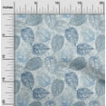 thumbnail image 2 of oneOone Georgette Viscose Grayish Blue Fabric Leaves Diy Clothing Quilting Fabric Print Fabric By Yard 42 Inch Wide, 2 of 6