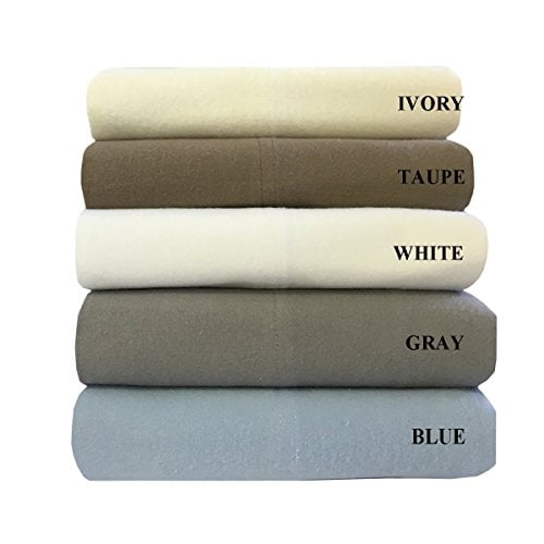 Heavy Winter Flannel 100% Cotton Sheet set Fitted Flat Pillow Cases Deep Pocket 