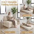 thumbnail image 5 of Giantex Convertible Folding Sofa Bed, Fold Out Sleeper Chair, Floor Sofa for Bedroom, Beige, 5 of 9