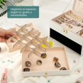 thumbnail image 4 of Joyero, Caja de Almacenamiento, Cubo de Organizador con Cerradura, Caja de Almacenamiento de Cuero para Anillos, Pendientes, Collares, Pulseras, Perfecto Regalo para Mujeres (Blanco), 4 of 7