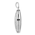 thumbnail image 2 of Lockets 14k White Gold Heart and Scroll Border 21mm Oval Locket, 2 of 5