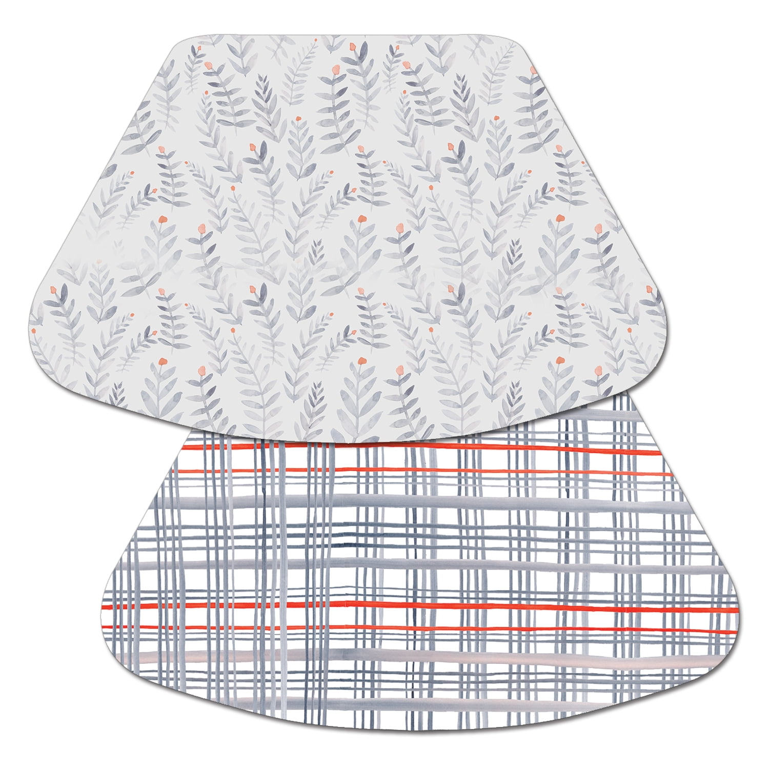 Reversible Wedge Shaped Placemats, The Crew, Set of 2, Made in The USA