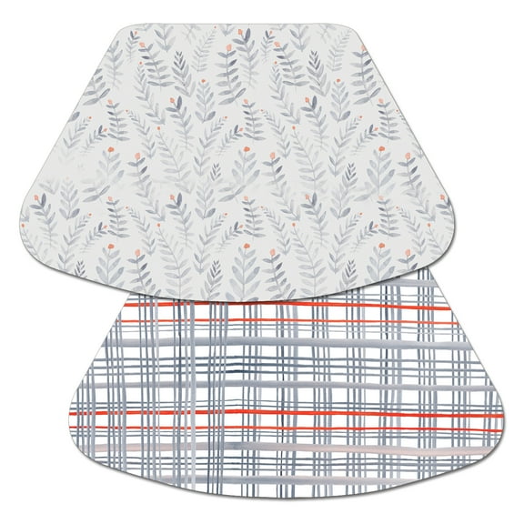 Reversible Wedge Shaped Placemats, The Crew, Set of 2, Made in The USA