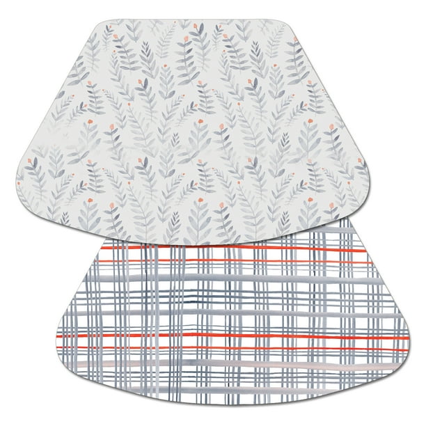 Reversible Wedge Shaped Placemats, The Crew, Set of 2, Made in The USA