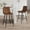 Brown, variant on SUDICA Counter Height Bar Stools Set of 2, White PU Leather Upholstered Chairs with Black Metal Legs for Kitchen Island and Dining Room