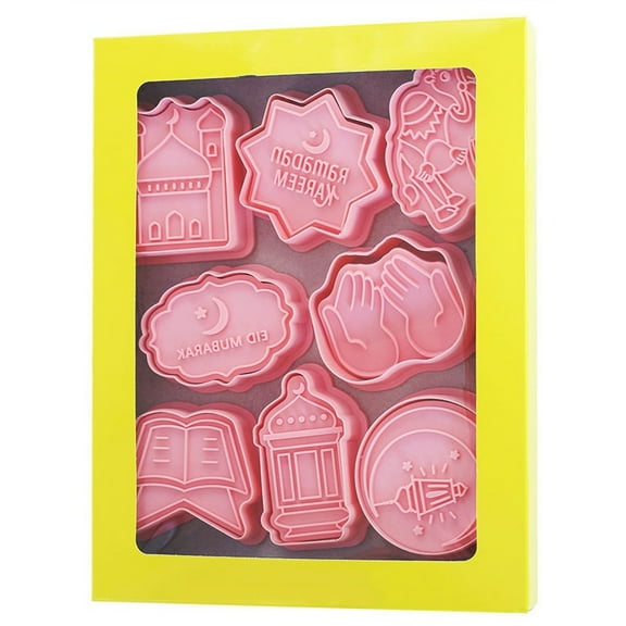 Eid Mubarak Cookie Cutters Set - 8 Unique Shapes For Festive Baking Fun!