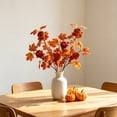 thumbnail image 4 of Dongrere Artificial Fall Branch with Maple Leaf & Pumpkin, Faux Autumn Decorative Stems for Thanksgiving Halloween Mantel Home Table Decor, 23.6 Inch, C, 4 of 6
