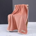 thumbnail image 7 of Mdesiwst Shower Towel Thicken Soft High Water Absorption Lint Free Quick Drying Dry Hair Coral Fleece Bath Body Wrap Shower Robe Daily Use, 7 of 7