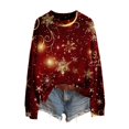 thumbnail image 2 of Chandails Grande Taille pour Femmes 2025 Tendance Imprimé Graphique Manches Longues Col Rond Tricoté Chandail Automne Décontracté Coupe Ample Hauts, 2 of 6
