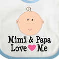 thumbnail image 4 of Inktastic Mimi and Papa Love Me Baby Girl Girls Baby Bib, 4 of 4