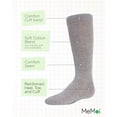 thumbnail image 3 of MeMoi Ribbed Classic Cotton-Rich Solid-Color Knee High Sock - Girls - Female, 12, Light Gray, 3 of 12