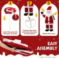 thumbnail image 6 of Tcbosik Pre-Lit 6FT Santa Claus with 180 LED Lights, Shimmering Fabric, Holding Christmas Tree – Outdoor & Indoor Holiday Décor (Red), 6 of 8