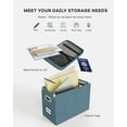 thumbnail image 4 of File Organizer Box File Box for Letter Size Files Storage Hanging File Folder Organizer with Mesh Pocket on Lid Portable Filing Box with Handle for Office/Home/School( ), 4 of 7