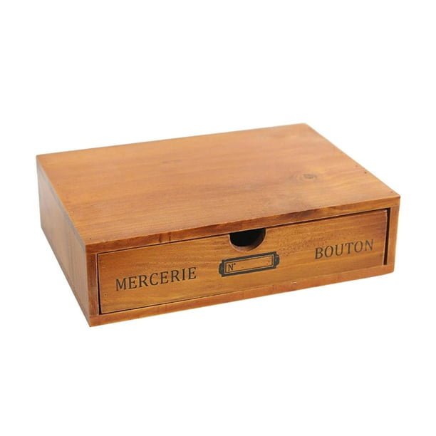 Solid Wooden Storage Home Desk Organizer Jewellery Box Wood 1