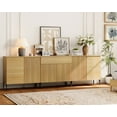 thumbnail image 2 of 94.5" Modern Reeded Drawer Dresser Set with Doors for Bedroom, Minimalist Chest of Drawers with Storage, Wooden Dresser for Living Room, Bedroom, Entryway, 2 of 7