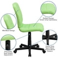 thumbnail image 6 of BizChair Mid-Back Green Quilted Vinyl Swivel Task Office Chair, 6 of 13
