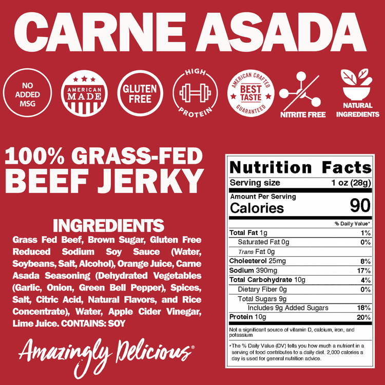 (9 Pack) Field Trip Jerky Carne Asada Street Taco 2.2 Oz