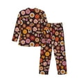 thumbnail image 2 of Bingfone Men'S Pajama Set 2 Piece Loungewear Pjs, Long Sleeve With Pajama Pants-70s Groovy Hippie Retro, 2 of 9