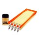 thumbnail image 1 of Kit De Bujías Doble Platino, Filtro De Aire Y Filtro Para Aceite Sintético 6 PIEZAS Afinación Sin Aceite Compatible con Sedan 1993 A 2003 Volkswagen H4 1.6L, 1 of 3
