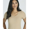 thumbnail image 5 of 5 Pack: Women's Soft Ribbed Short Sleeve V-Neck T-Shirt Casual Summer Tee Shirts, 5 of 6