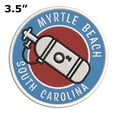 thumbnail image 2 of Myrtle Beach, South Carolina Scuba Flag O2 Tank 3.5 Inch Iron Or Sew On Embroidered Fabric Badge Patch Ocean Beach, Salt Life Iconic Series, 2 of 2