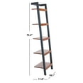 thumbnail image 5 of SAFAVIEH Yassi 5 Tier Leaning Etagere, Honey Brown/Charcoal (18.1 in. W x 11 in. D x 72.4 in. H), 5 of 12