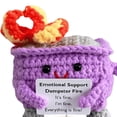 thumbnail image 3 of Fuego Contenedor Basura Ganchillo Con Tarjeta Alentadora Regalos Divertidos para Amigos Compañeros, 3 of 9