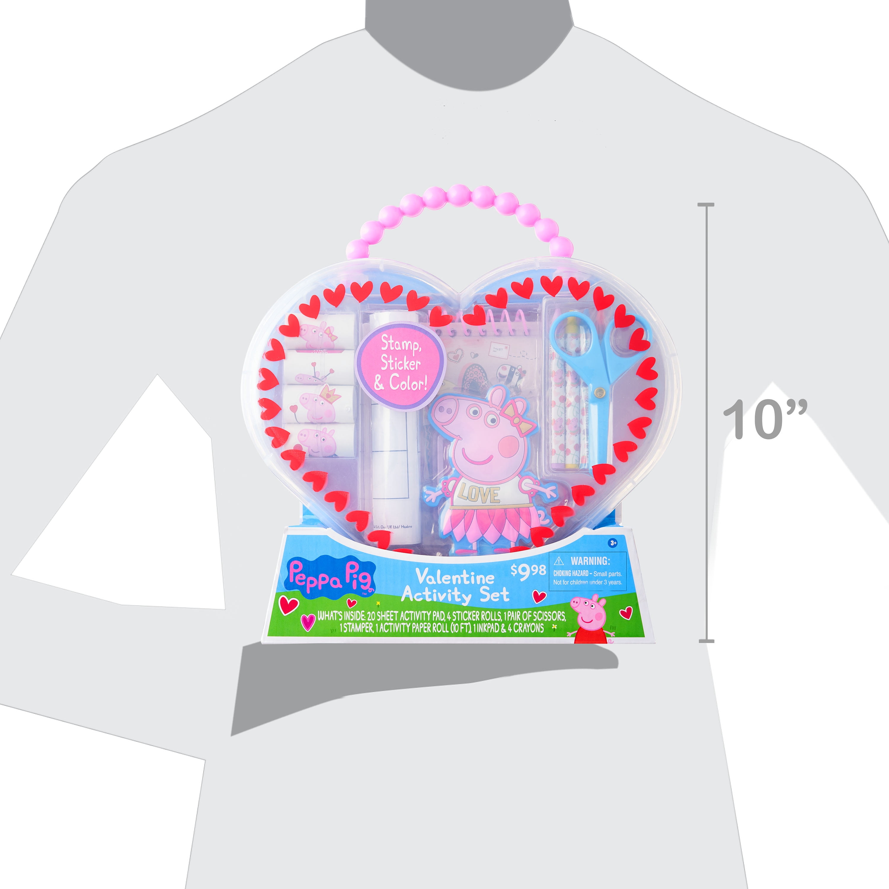 Valentine Peppa Pig Deluxe Activity Heart, (32 Piece)