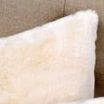 thumbnail image 2 of Home Soft Things Solid faux-fur 2 Piece Throw Pillow Cover Set - Egret - 20" x 20", 2 of 7