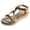 Brown, variant on Boho Espadrilles Platform Wedge Sandals for Women Open Toe Dressy Beaded Ankle Strap Comfortable Arch Support Beach Shoes Beige Size 9