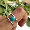thumbnail image 5 of Blue Turquoise Gemstone Ring, 925 Solid Sterling Silver Jewelry, Handmade Ring, Engagement Ring, Statement Ring, Wedding jewelry For Her, 5 of 10