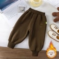 thumbnail image 4 of Povozer Toddler Boys and Girls Cotton Pull on Sweatpant(Coffee,7-8 Years), 4 of 5