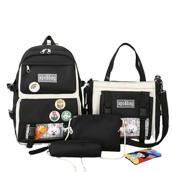 Fashion Student's Backpack Portable Simple Zipper School Bag Large Capacity Travel Bag