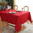 thumbnail image 2 of Christmas Tablecloth Rectangle, Jacquard Table Cloth Spillproof and Wrinkle Resistant with Christmas Tree Patterns for Dining Room & Holiday Decoration, 2 of 7
