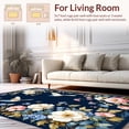 thumbnail image 2 of ODIKA 8'x10' Machine Washable Non-Slip Area Rug, Enchanted Flora and Fauna High Traffic Rug, Navy, 232861, 2 of 7