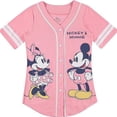 thumbnail image 2 of 2024 Nuevo traje de béisbol de manga corta con estampado lindo de Mickey Minnie, cárdigan informal a la moda con botones, camiseta de béisbol, 2 of 4
