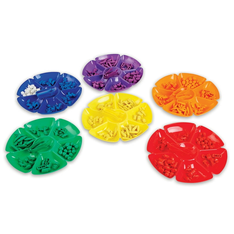 TickiT Flower Sorting Trays - Set of 6 - Assorted Colors 