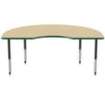 thumbnail image 5 of ECR4Kids 48in x 72in Kidney Everyday T-Mold Adjustable Activity Table Maple/Green/Black - Super Leg, 5 of 7