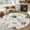 Gray, White, variant on Grey Vintage Floral 3ft Area Rug, Hydrangea Botanical Elegant Washable Non-Slip Small Round Rugs for Entryway Bedroom Kitchen, Soft Circle Carpet for Dining Room, Playroom Nursery Rug
