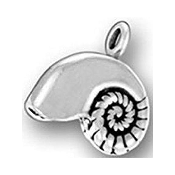 Sterling Silver Sea Shell Beach Charm Item #1171 3D Nautilus Charm