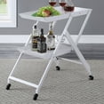 thumbnail image 4 of Furniture of America Perth Modern Metal 2-Shelf Serving Cart, White, 4 of 5