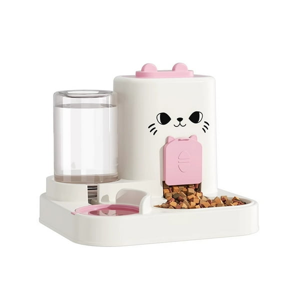 Automatic Pet Feeder Cat Dog Bowl Ceramic Double Bowl Food Water Dispenser for Cats and Dogs