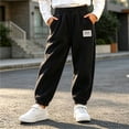 thumbnail image 5 of Edvintorg Winter Sweatpants for Girls Fashion Elastic Waist Casual Corduroy Joggers Pants with Pockets Girls Clothes 1-13 Years, 5 of 7