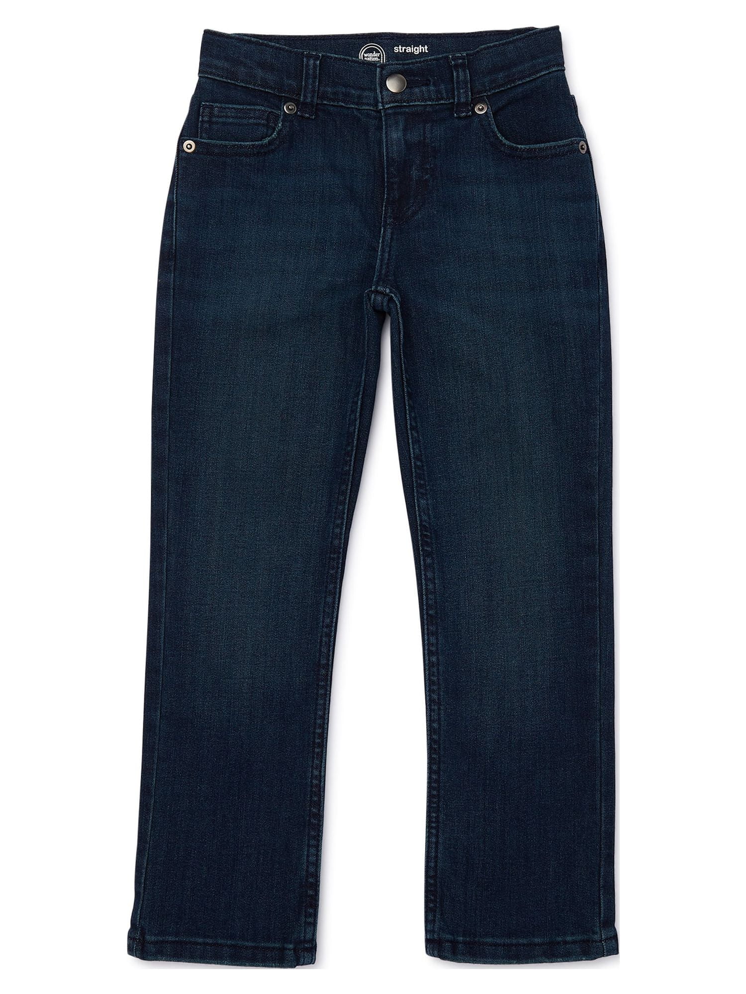Wonder Nation Boys Straight Fit Denim Jeans, Sizes 4-18 & Husky