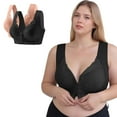thumbnail image 4 of Womens Plus Size Everyday Bras, Women's Full Coverage Front Closure Minimizer Bra Wirefree Bras Comfort Non Padded Wide Straps Support M-5XL, 4 of 8