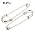 thumbnail image 3 of Unique Bargains Silver Tone Metal Safety Pins Sewing Fastener (15 Pack), 3 of 5