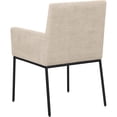 thumbnail image 5 of Meridian Furniture Reeves Beige Chenille Fabric Dining Chair (Set of 2), 5 of 9