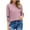 Pink, variant on Women's 3/4 Length Sleeve Tops Dressy Casual Blouses Summer Tees Shirts White L