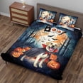 thumbnail image 3 of Happy Halloween Vampire Labrador Retriever BOO with Pumpkins Fun and Spooky Quilt Bedding Set Lab Dog Lover Gifts 1 Blanket Bed Cover 2 Pillowcases - 00018, 3 of 5